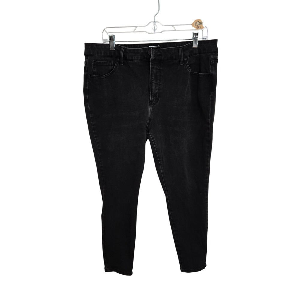 Old Navy Rockstar Super Skinny High Waisted Black Jeans Womens Plus Size 18